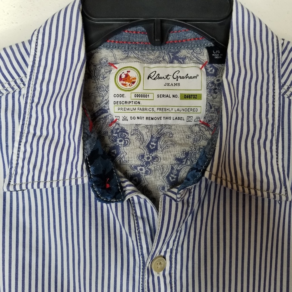 Robert Graham 2 ply Button down size L/G in euc
